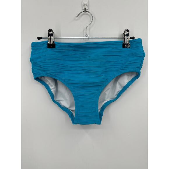 Lands' End Turquoise High waisted Bikini bottom Size 4 NWOT - Picture 1 of 4